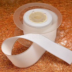 Wide Wired Grosgrain Ribbon for Gift Packing, White, 1-1/2 inch(38mm), about 100yards/roll(91.44m/roll)(SRIB-L010-38mm-029)