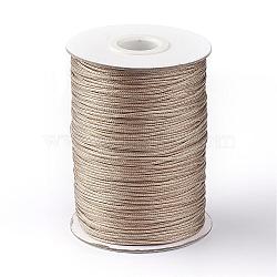 Korean Waxed Polyester Cord, Camel, 1mm, about 85yards/roll(YC1.0MM-A121)