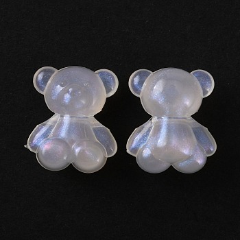Transparent Acrylic Beads, AB Color Plated, Bear, Clear AB, 18x16x11mm, Hole: 2.8mm, about 326pcs/480g
