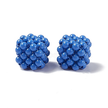 Handmade Opaque Plastic Woven Beads(KY-P015-06A)-2