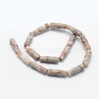 brins de perles de netstone rouge naturel(G-F518-13)-2