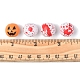 40pcs 4 couleurs perles en bois naturelles imprimées sur le thème d'halloween(WOOD-FS0001-03)-6