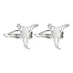 2Pcs Rhodium Plated 925 Sterling Silver Adjustable Ring Findings(STER-GO0001-06)-1