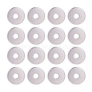 304 Stainless Steel Beads, Donut/Pi Disc, Stainless Steel Color, 25x1.5mm, Hole: 6.5mm, 50pcs/box(PH-STAS-G183-02P)