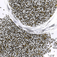 FGB Plated Glass Seed Beads, For Nail Art Decoration Accessories, No Hole/Undrilled, Round, Colorful, 0.6~0.8mm, about 450g/bag(SEED-S019-08E)