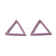 Spray Painted Alloy Linking Rings, Triangle, Old Rose, 17.5x20x1.5mm, Inner Diameter: 12.5x14mm(FIND-WH0050-59D)