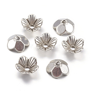 Alloy Bead Caps, Cadmium Free & Lead Free, Flower, Antique Silver, 10x10x3mm, Hole: 1.5mm(X-PALLOY-2357-AS-LF)