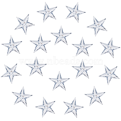 300Pcs Acrylic Cabochons, Costume Accessories, Star, WhiteSmoke, 18.5x19x3mm(OACR-GF0001-11C)