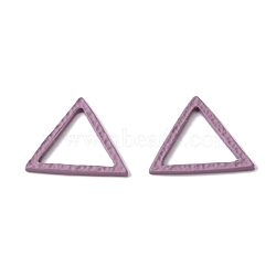 Spray Painted Alloy Linking Rings, Triangle, Old Rose, 17.5x20x1.5mm, Inner Diameter: 12.5x14mm(FIND-WH0050-59D)