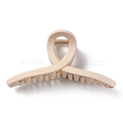 Plastic Claw Hair Clips, with Iron Findings, Hair Accessories for Girls, PeachPuff, 56x110x40.5mm(PHAR-G005-03C)