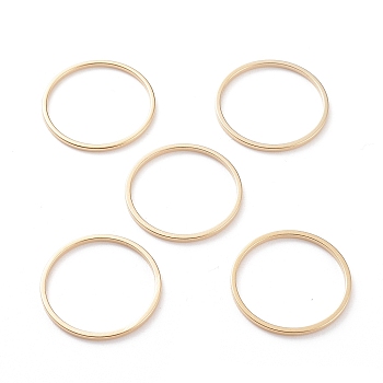Brass Linking Rings, Long-Lasting Plated, Round Ring, Real 24K Gold Plated, 20x1mm, Inner Diameter: 18mm