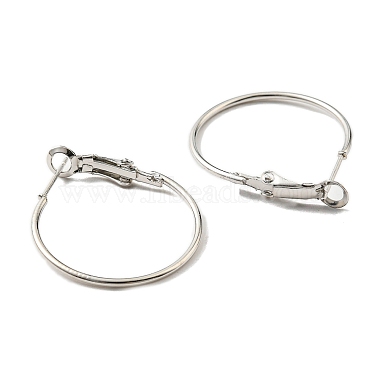 Iron Huggie Hoop Earring Findings(IFIN-E025-01B-P)-2