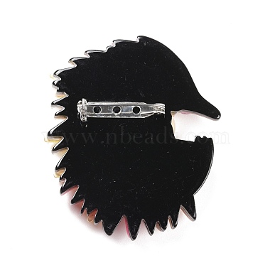 Fashion Hedgehog Acrylic Badge(JEWB-C013-05)-2