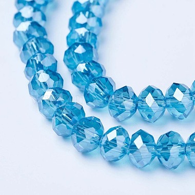 Chapelets de perles en verre galvanoplastique(EGLA-A034-T6mm-A13)-3