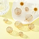 30 pièces 3 pendentifs de cage de perle en spirale en fil de fer de style(IFIN-YW0001-23KC)-4