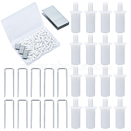 3 Sets POM(Polyoxymethylene) Vertical Blind Bolts, with Iron Nails, Blind Repair Accessories, White, Bolt: 20.5x8.5mm, nail: 28x15x5mm(FIND-GF0003-90)