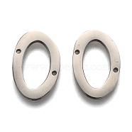 304 Stainless Steel Links Connectors, Letter, Letter.O, 17.5x12x1.5mm, Hole: 0.9mm(STAS-Y006-60P-O)