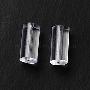 260Pcs Plastic Ear Nuts, Earring Backs, Column, Clear, 6x2.5mm, Hole: 0.5mm(KY-XCP0001-22)