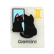 Acrylic Pendants,
Constellation Cat, Gemini, 34x27x2.5mm, Hole: 2mm(MACR-U005-09I)