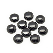 Synthetic Black Stone Cabochons, Half Round/Dome, 12x5mm(G-R416-12mm-46-1)