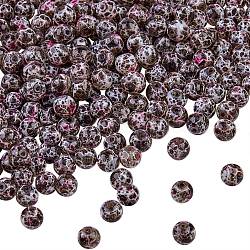 2 Strands Spray Painted Glass Beads Strands, Round, Rosy Brown, 8.5mm, Hole: 1.5mm, about 105pcs/strand, 31.89 inch(81cm)(GLAA-SZ0001-40G)