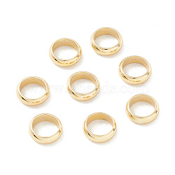 201 Stainless Steel European Large Hole Beads, Spacer Beads, Flat Round/Ring, Real 18K Gold Plated, 8x2.5mm, Hole: 6mm(STAS-M294-03G-02)