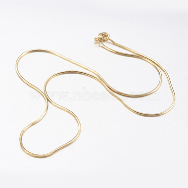 Brass Snake Chain Necklaces(X-MAK-L009-01G)-2