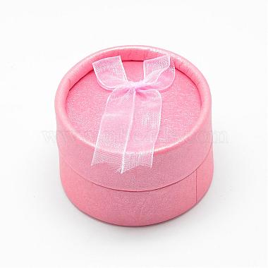 Pink Flat Round Paper Ring Box