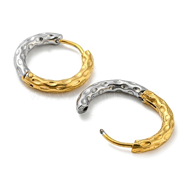 Two Tone 304 Stainless Steel Hoop Earrings for Women(EJEW-Q790-01B)-2