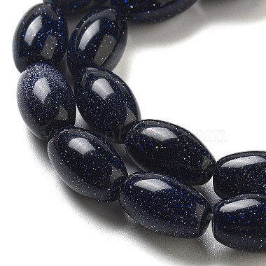 synthétiques goldstone bleu brins de perles(G-B106-B01-01)-4