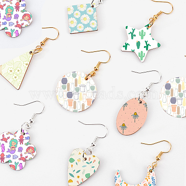 DIY Wood Dangle Earring Making Kits(DIY-NB0005-50)-2