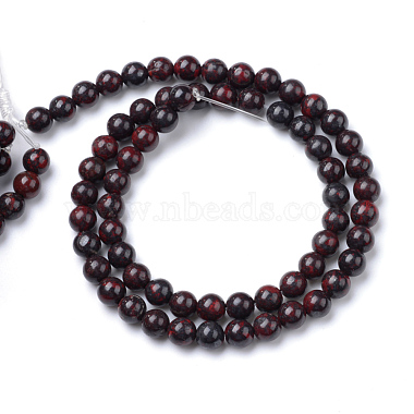 Natural Bloodstone Beads Strands(X-G-R412-06-8mm)-2