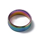 Titanium Steel Wide Band Finger Rings for Women Men(RJEW-WH0009-13I-M)-2