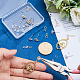 12Pcs 2 Color Brass Pave Clear Cubic Zirconia Cone Stud Earring Findings(DIY-CN0002-78)-3