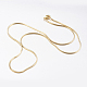 Brass Snake Chain Necklaces(X-MAK-L009-01G)-2