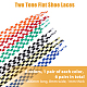 Superfindings 6 Paare 6 Farben Schnürsenkel aus Polyesterschnur mit Schottenmuster(FIND-FH0006-85A)-2