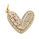 Rack Plating Brass Micro Pave Cubic Zirconia Pendants(KK-Z071-57G)-1