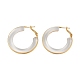 Brass with Transparent Resin Hoop Earrings(EJEW-Q391-27G)-2