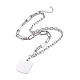 304 Stainless Steel Paperclip Chains & Cable Chain Jewelry Sets(SJEW-K153-62P)-2