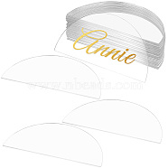 Acrylic Blank Place Card, Table Number Card, Half Round, 45x90x1mm(DIY-WH0430-614D)