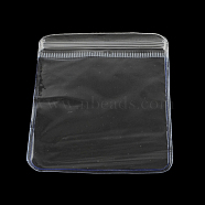 Rectangle PVC Zip Lock Bags, Resealable Packaging Bags, Self Seal Bag, Light Blue, 8x6cm, Unilateral Thickness: 4.5 Mil(0.115mm)(OPP-R005-6x8)