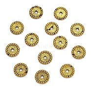 Tibetan Style Spacer Beads, Disc, Antique Golden, 11x1.3mm, Hole: 2mm(PALLOY-A061-06AG)