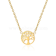 Stainless Steel Tree of Life Pendant Necklaces for Women(AO2762-1)