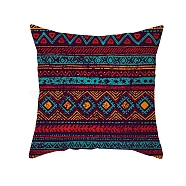 Boho Cloth Pillow Covers, Square Pillow Cases for Home Decor Living Room Bed Couch, FireBrick, 450x450mm(PW24060600304)