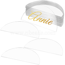 Acrylic Blank Place Card, Table Number Card, Half Round, 45x90x1mm(DIY-WH0430-614D)