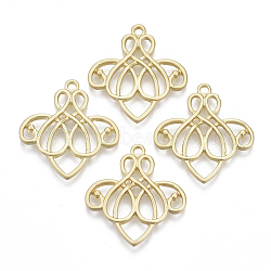 Alloy Pendants, Heart, Matte Gold Color, 26x24x2.5mm, Hole: 1.8mm(PALLOY-R116-32MG)