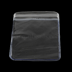 Rectangle PVC Zip Lock Bags, Resealable Packaging Bags, Self Seal Bag, Light Blue, 8x6cm, Unilateral Thickness: 0.115mm(OPP-R005-6x8)