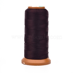Polyester Threads, for Jewelry Making, Coffee, 0.2mm, about 1093.61 yards(1000m)/roll(NWIR-G018-B-03)