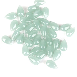 5Pcs Transparent Glass Beads, Top Drilled, Teardrop, Medium Aquamarine, 14x8mm, Hole: 1mm(GLAA-PW0001-25N)