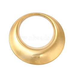 Ion Plating(IP) 304 Stainless Steel Pendants, Round Ring, Real 18K Gold Plated, 41.5x4mm, Hole: 27mm(X-STAS-A070-32G)